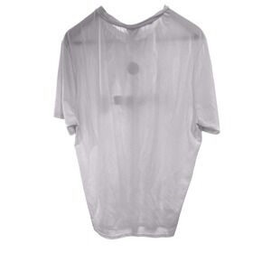 Gymshark Mens Large White Mesh Performance Short Sleeve Training T-Shirt Workout